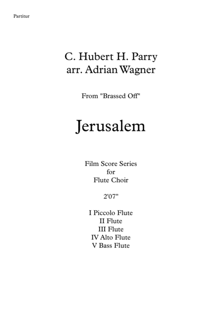 Brassed Off Jerusalem Flute Choir Arr Adrian Wagner Page 2