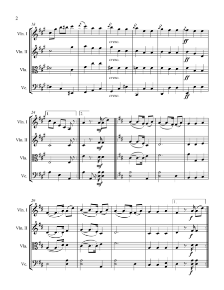 Bridal Chorus From Lohengrin By Wagner String Quartet Page 2