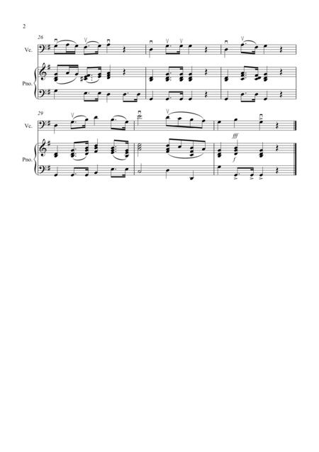 Bridal Chorus Here Comes The Bride For Cello And Piano Page 2