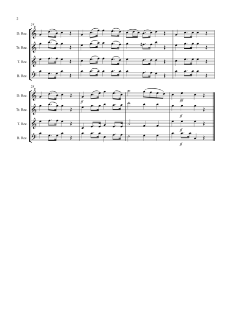 Bridal Chorus Here Comes The Bride For Recorder Quartet Page 2