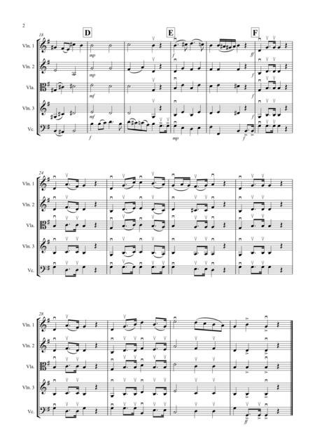 Bridal Chorus Here Comes The Bride For String Quartet Page 2