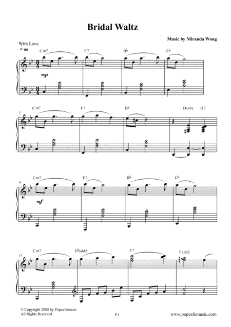 Bridal Waltz Wedding Piano Music Page 2