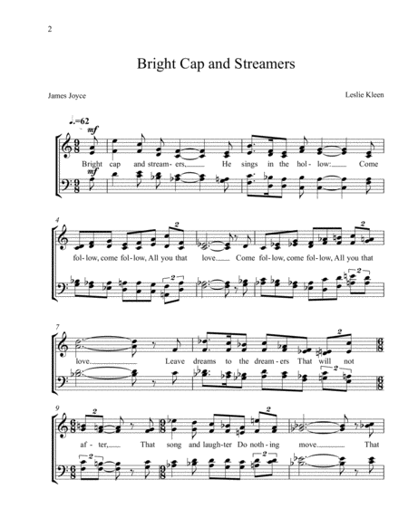 Bright Cap And Streamers For Satb A Cappella Page 2