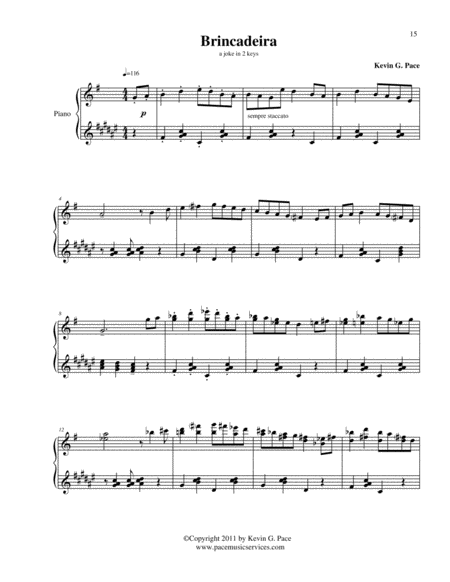 Brincadeira A Joke In Two Keys Original Piano Solo Page 2