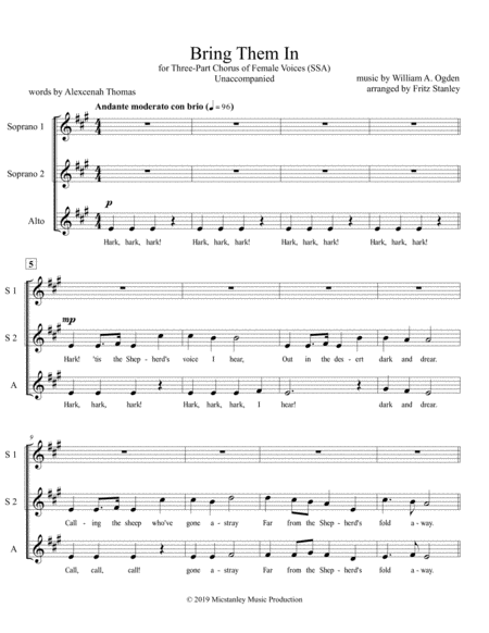 Bring Them In Ssa A Cappella Page 2