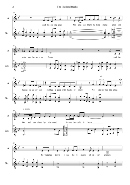 Brisure The Illusion Breaks For Low Voice And Classical Guitar Page 2