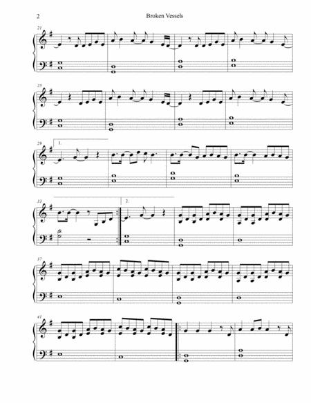 Broken Vessels Hillsong Worship Sheet Music Easy Piano Page 2