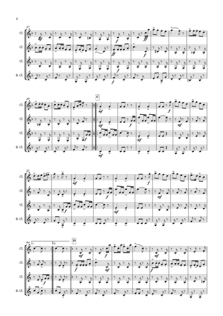 Bugle March For Clarinet Quartet Page 2