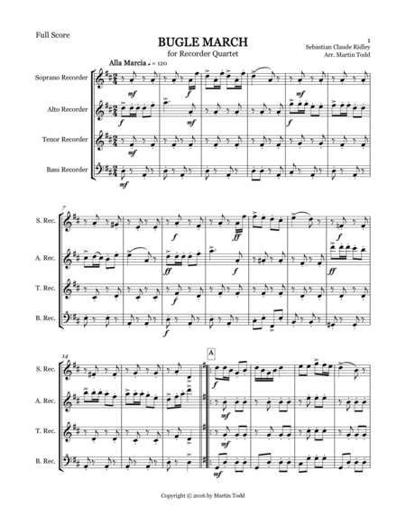 Bugle March For Recorder Quartet Page 2