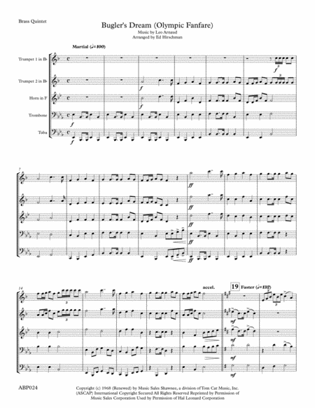 Buglers Dream Olympic Fanfare For Brass Quintet Page 2