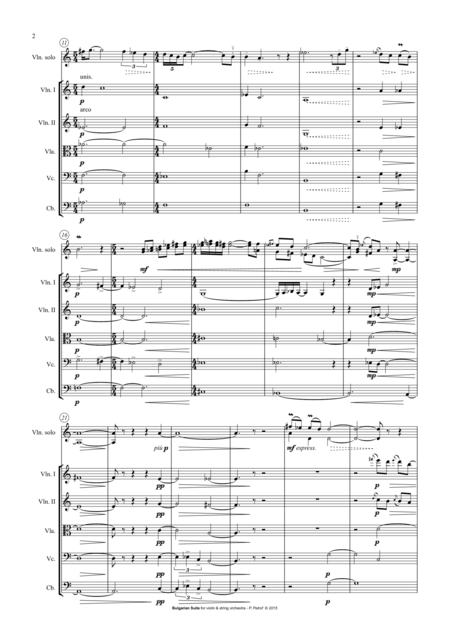 Bulgarian Suite For Violin And 13 Strings Full Score Page 2
