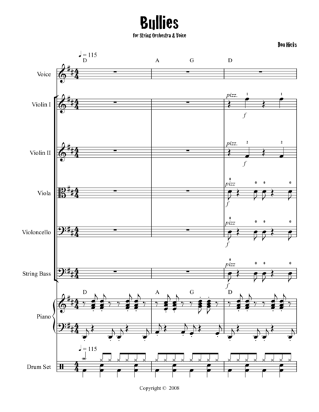 Bullies For String Orchestra And Chorus Page 2