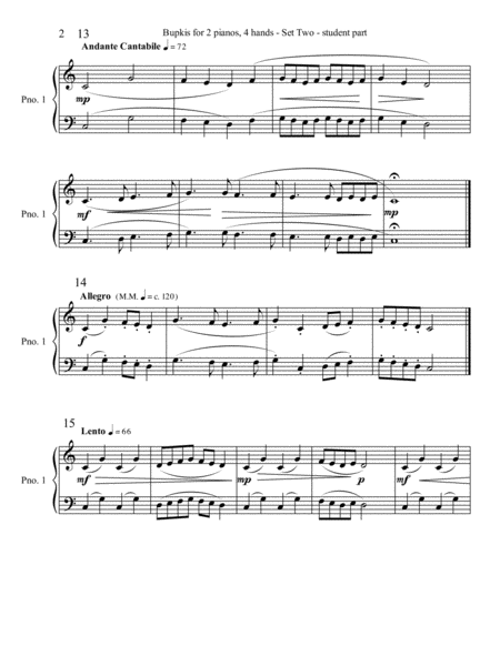 Bupkis For 2 Pianos 4 Hands Set Two Student Part Page 2