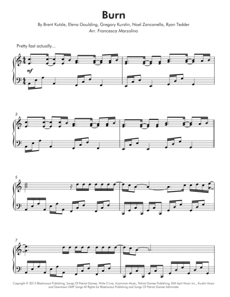 Burn Late Intermediate Piano Page 2