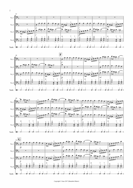 Burnies Basse Dance For Cello Quartet Page 2