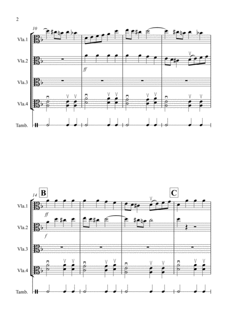 Burnies Basse Dance For Viola Quartet Page 2