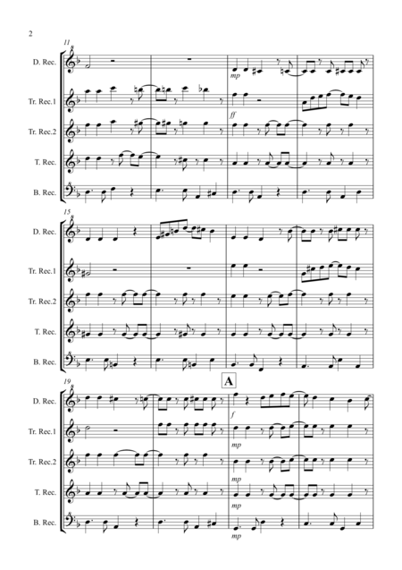 Burnies Bossa For Recorder Quintet Page 2