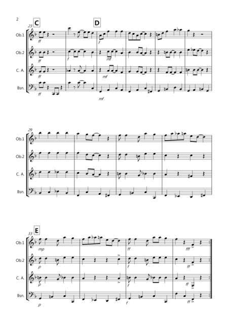 Burnies Ragtime For Double Reed Quartet Page 2