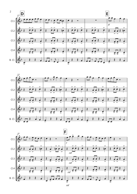 Burnies Reggae For Clarinet Quintet Page 2