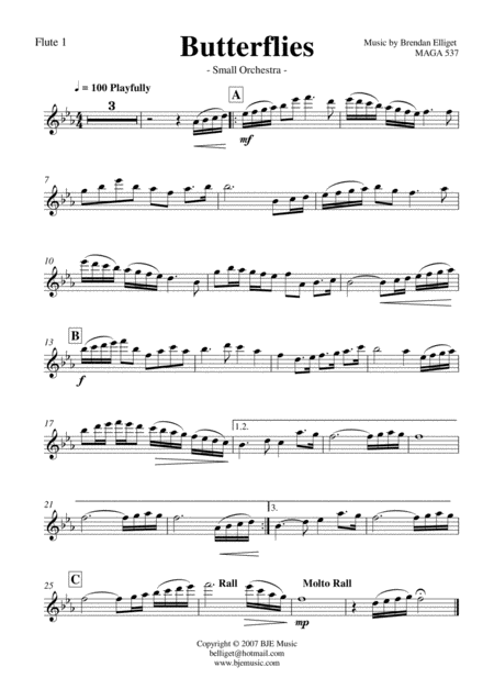 Butterflies Small Orchestra Score And Parts Pdf Page 2