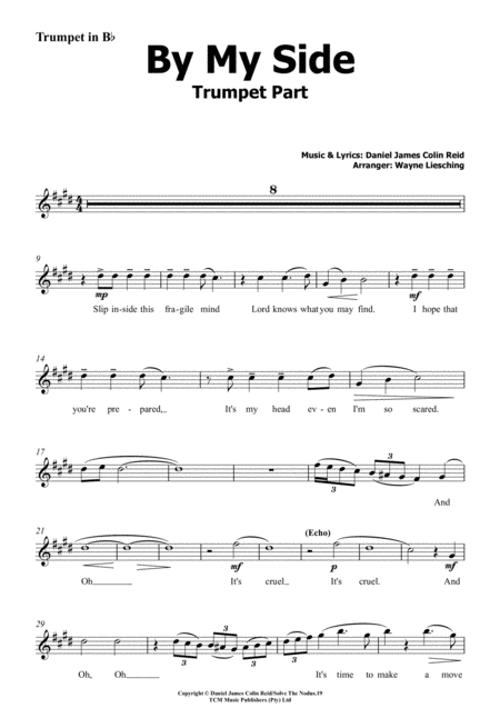 By My Side Trumpet Part Page 2