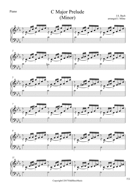 C Major Prelude In C Minor For Piano Page 2