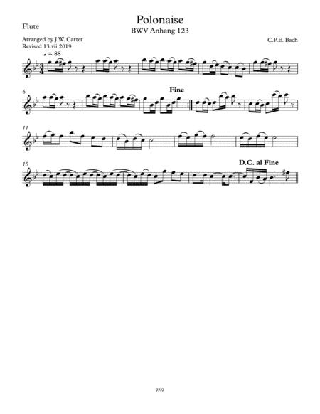 C P E Bach Polonaise In G Min Bwv Anh 123 Arranged For Flute Clarinet Bassoon Page 2