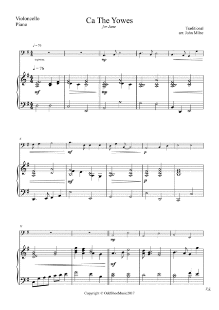 Ca The Yowes For Cello And Piano Page 2