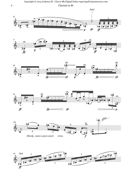 Cadenza Xi For Solo Clarinet Page 2