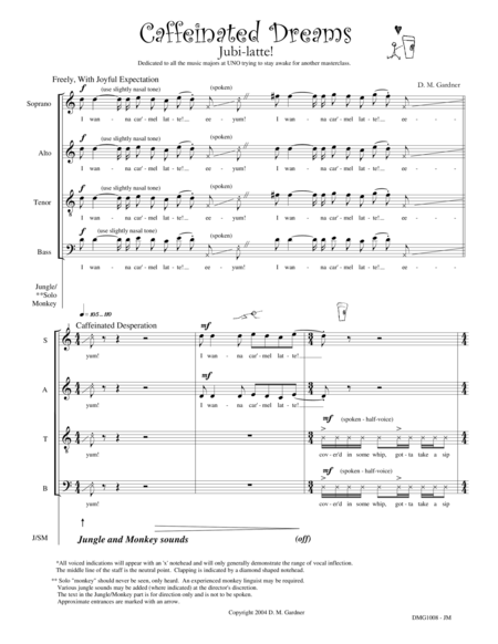 Caffeinated Dreams Satb Percussion And Solo Monkey Page 2