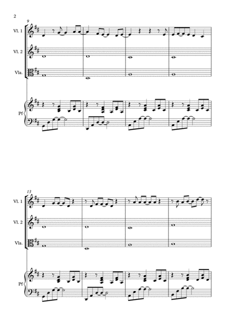 Calma Arrangiament For Quartet Page 2