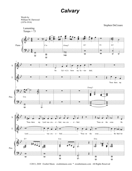 Calvary Duet For Soprano And Tenor Solo Page 2