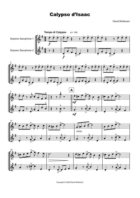 Calypso D Isaac For Soprano Saxophone Duet Page 2