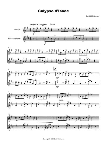 Calypso D Isaac For Trumpet And Alto Saxophone Duet Page 2