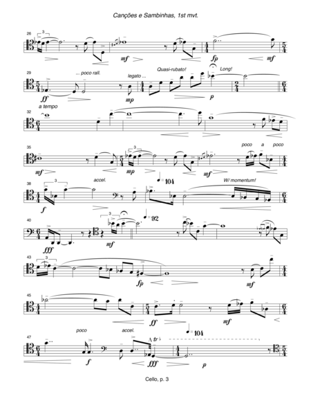 Canes E Sambinhas 1996 Cello Part Page 2