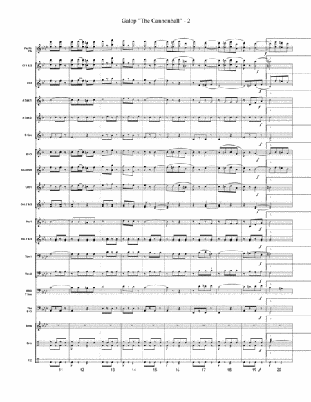 Cannonball Galop 1877 For Concert Band Page 2