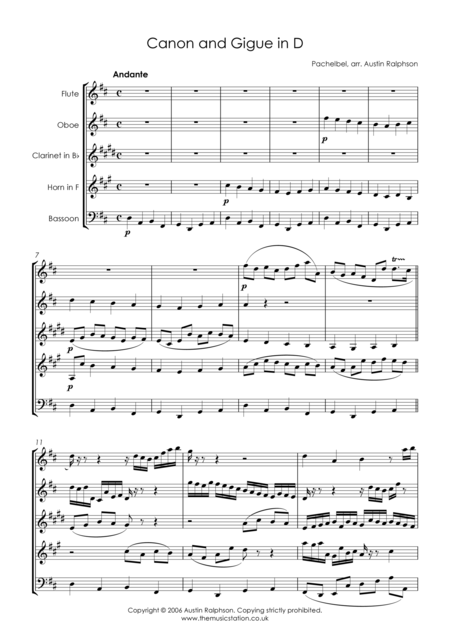 Canon And Gigue In D Wind Quintet Page 2