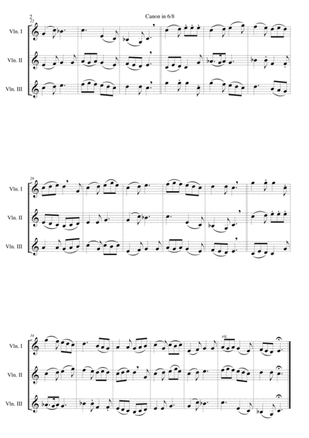 Canon In 6 8 For Violin Trio Page 2