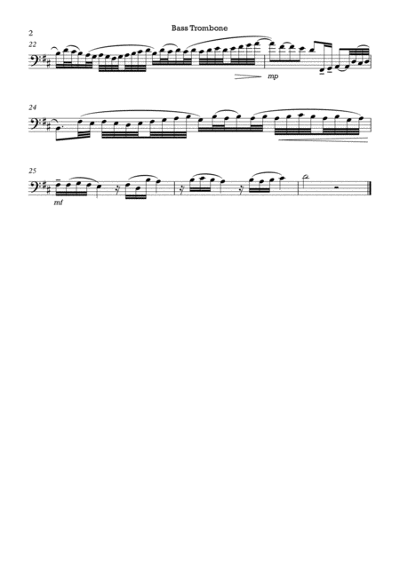Canon In D Bass Trombone And Piano Page 2