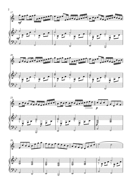 Canon In D Johann Pachelbel For Clarinet Piano Page 2