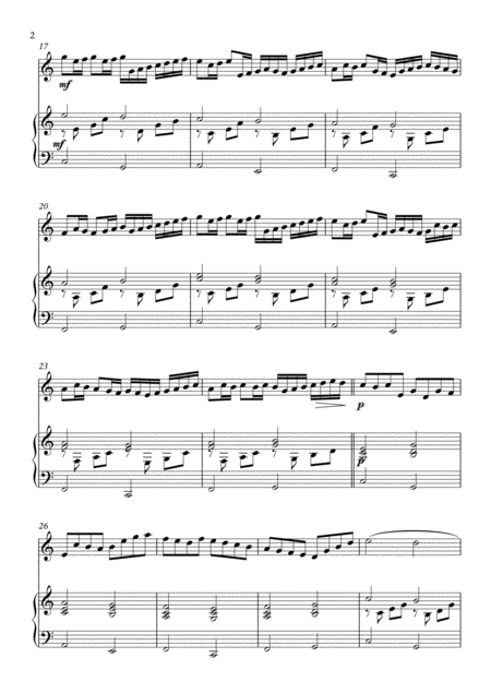 Canon In D Johann Pachelbel For Flute Piano Page 2