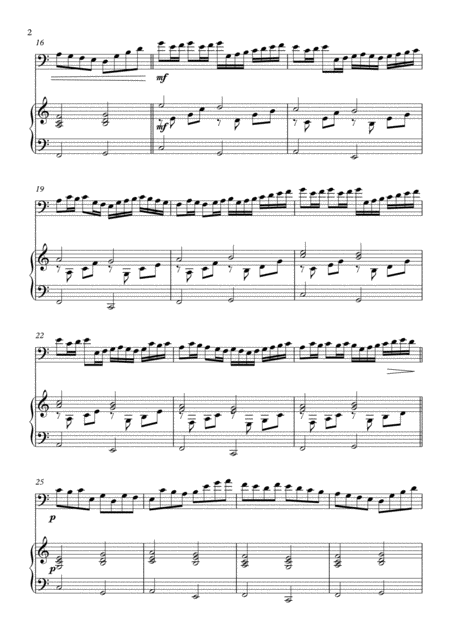 Canon In D Johann Pachelbel For Trombone Piano Page 2