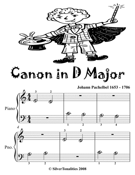 Canon In D Major Beginner Piano Sheet Music Tadpole Edition Page 2