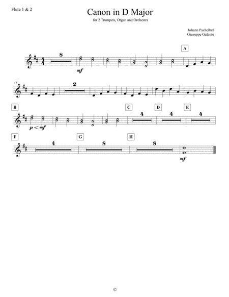 Canon In D Major For 2 Trumpets Organ And Orchestra Page 2