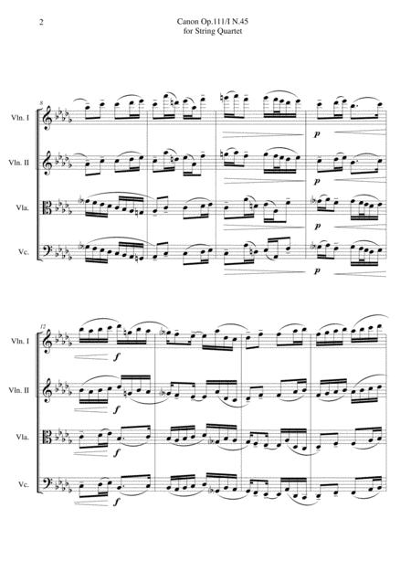 Canon Op 111 I N 45 For String Quartet Page 2