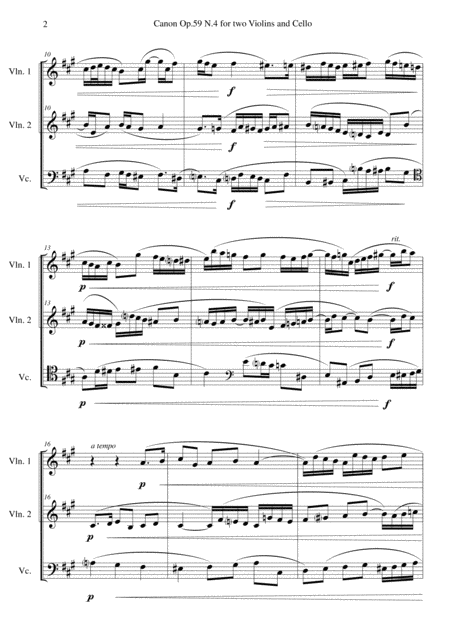 Canon Op 59 N 4 For Two Violins And Cello Page 2