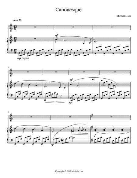 Canonesque For Violin And Piano Page 2