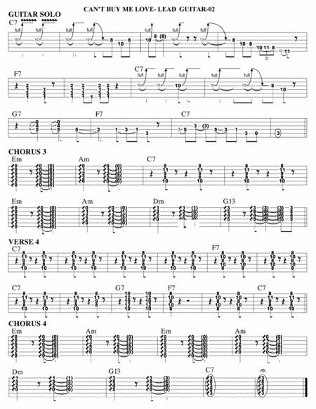 Cant Buy Me Love Guitar Tab Page 2