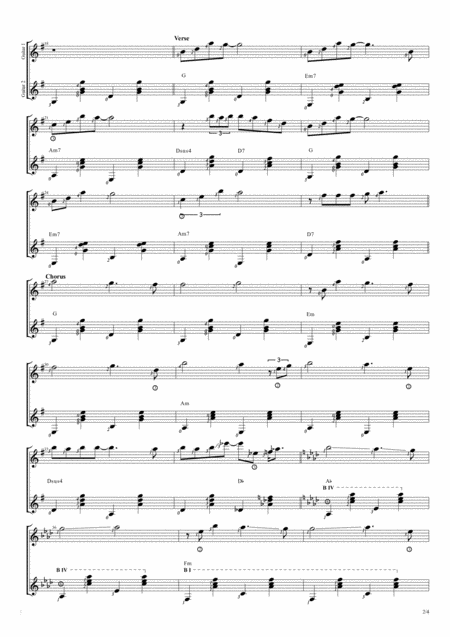 Cant Smile Without You Duet Guitar Score Page 2