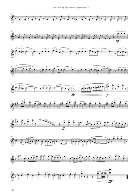 Cant Take My Eyes Off Of You For Saxophone Quartet Page 2